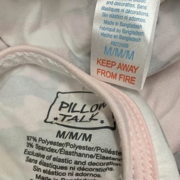 NWT Pillow Talk Women's Pink Gray White 2PCS Sleepwear Sz M MSRP $58 - Picture 2 of 4